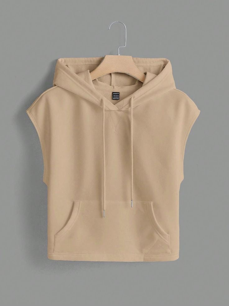 Crop-top hooded t-shirts