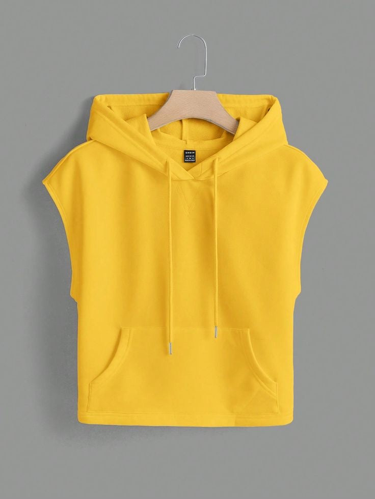 Crop-top hooded t-shirts