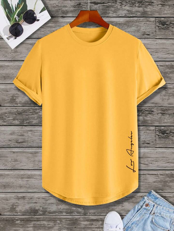 LA curved t-shirts