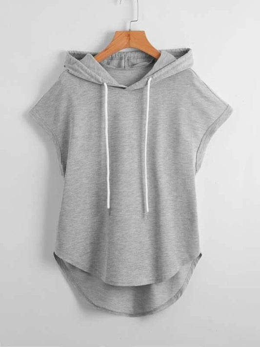 Curved Hooded t-shirts