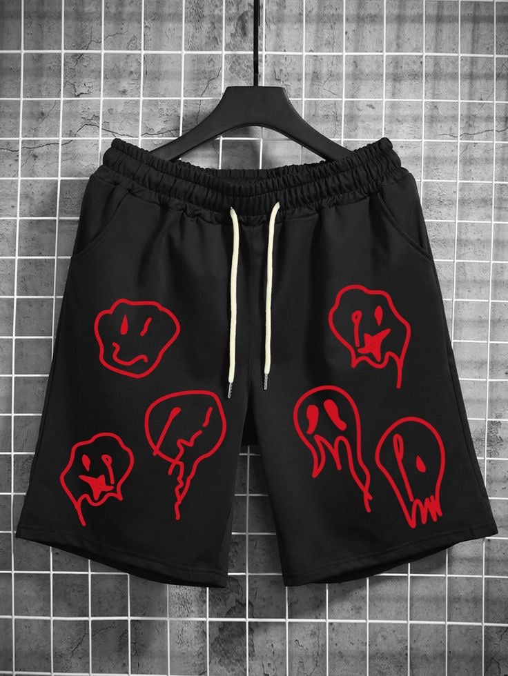 Red faces shorts