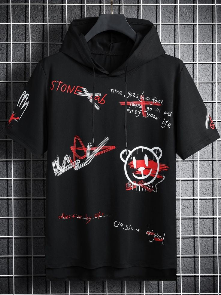 Stone lab hooded t-shirt