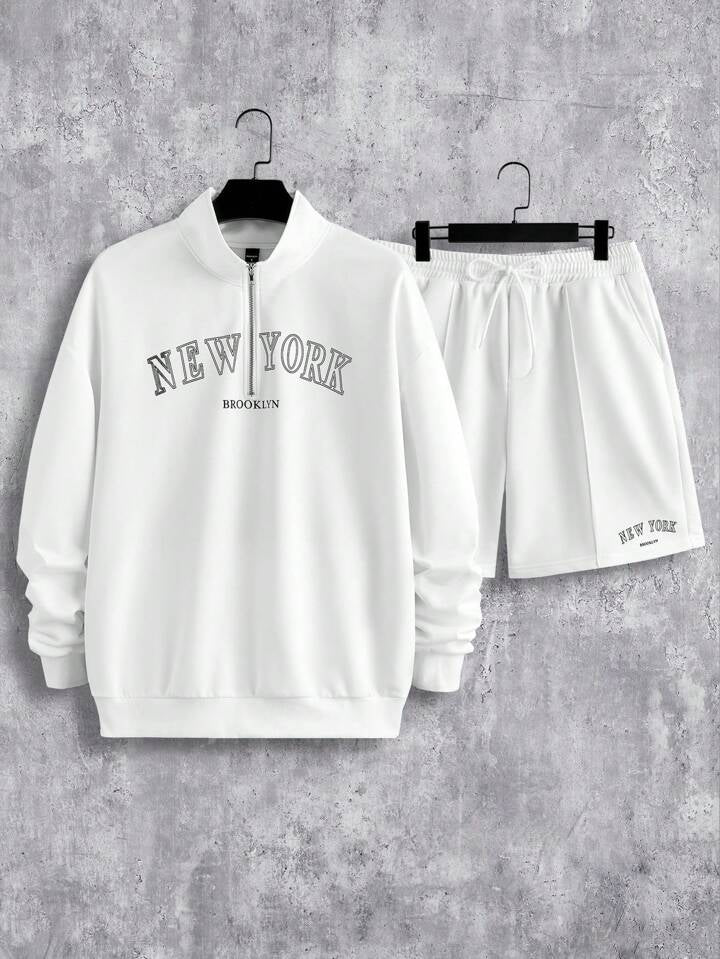 Zip-up Sweatshirt Set